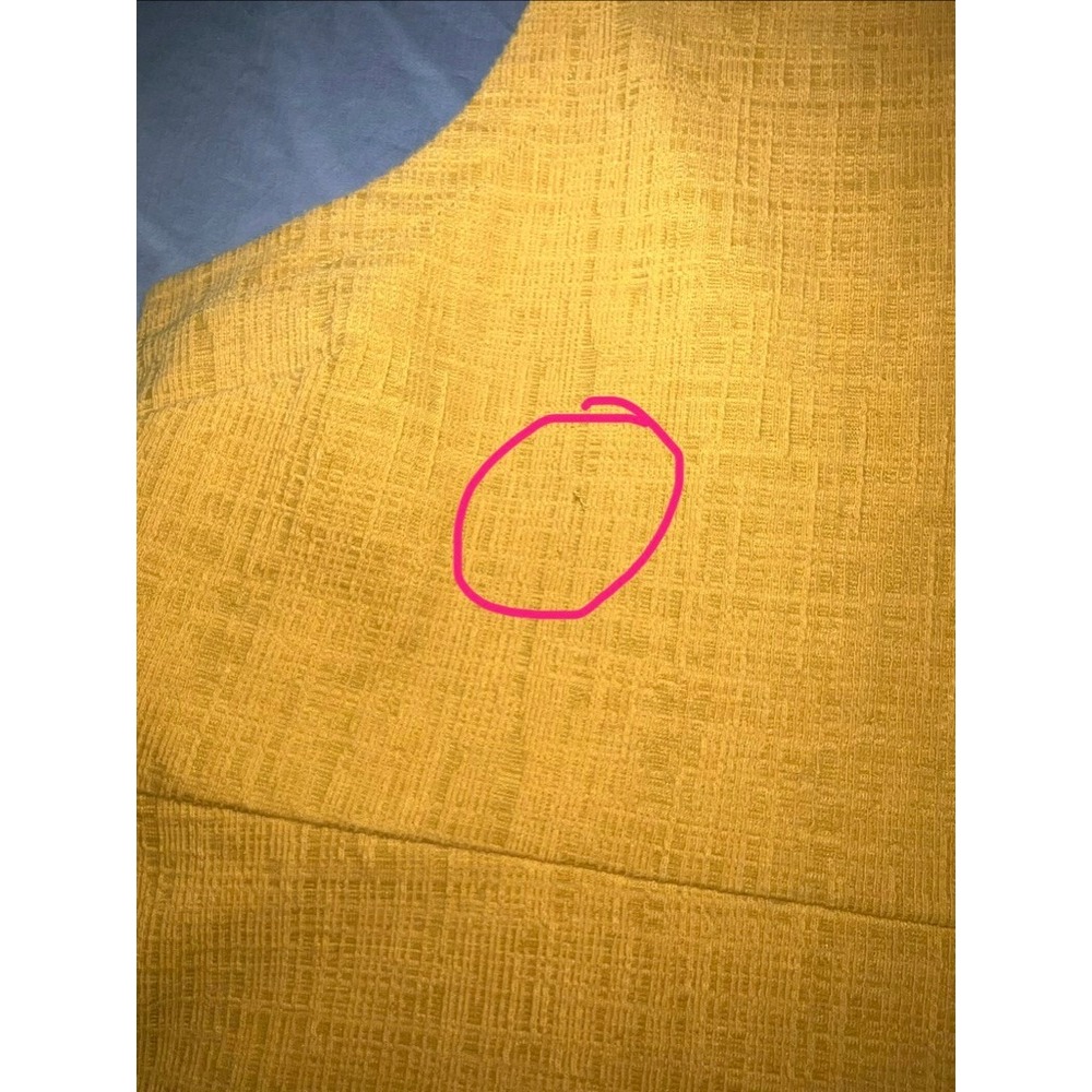 Madewell Mustard Yellow Textured Tie Back Midi Dress AO333 Womens Size Medium - Picture 6 of 6
